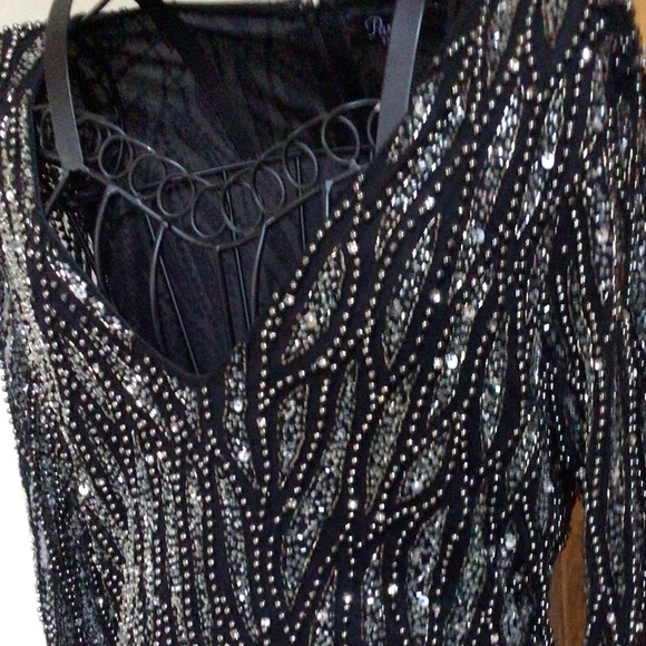 Parker Black sequin Dress, 8 - Picture 4 of 11